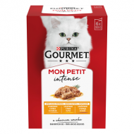 Hrana umeda pentru pisici Gourmet Mon Petit, Pui, Rata, Curcan In Sos, 6 x 50 g