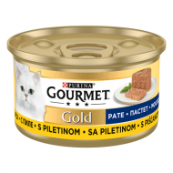Hrana umeda pentru pisici Gourmet Gold, Mousse Pui, 85 g