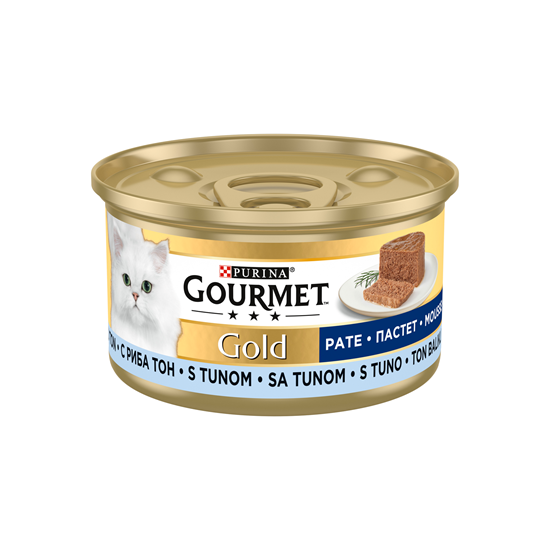 Hrana umeda pentru pisici Gourmet Gold, Mousse Ton, 85 g