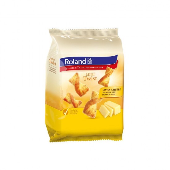 Spirale mini-twist cu branza elvetiana Roland 75g