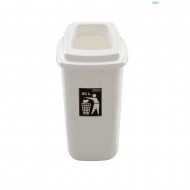 Cos plastic, capacitate 28l, PLAFOR Sort - alb cu capac alb
