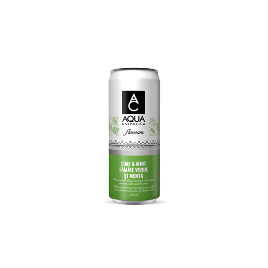 Apa Minerala AQUA CARPATICA Lamaie Verde si Menta Doza 4 x 0,33 L