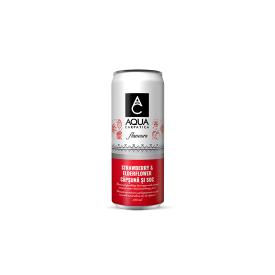 Apa Minerala AQUA CARPATICA  Capsuna si Soc Doza 4 x 0,33 L