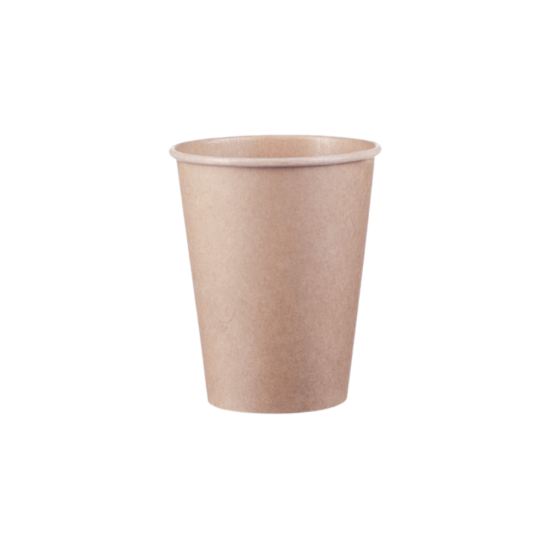Pahare carton Kraft 8oz, 250 ml, 100 buc/set