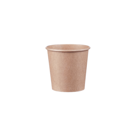 Pahare carton kraft 4 oz, 120 ml, 100 buc/set