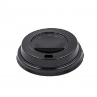 Capace din plastic, pentru pahare de carton, 8oz, 250 ml, 100 buc/set negre