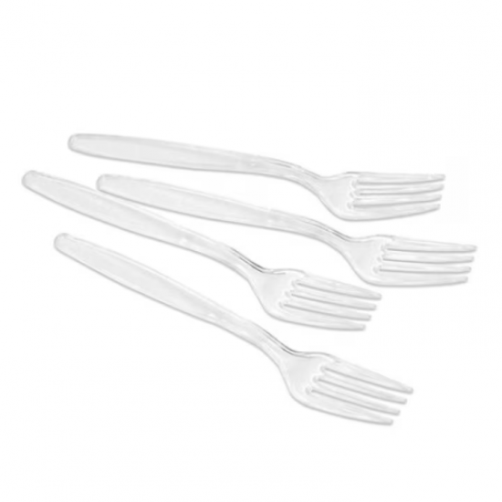 Furculite plastic reutilizabile transparente 50buc/set