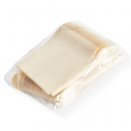 Linguri plastic crem, reutilizabile, 170mm, 100buc