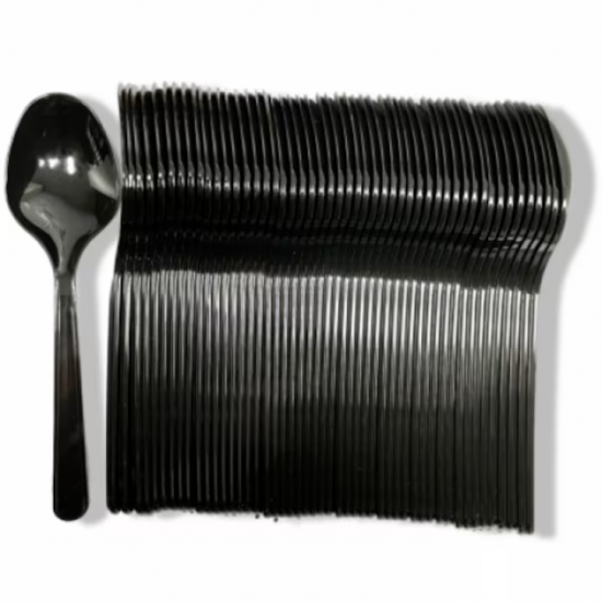 Linguri plastic negru, reutilizabile, 170mm, 50buc