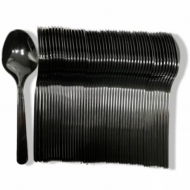 Linguri plastic negru, reutilizabile, 170mm, 50buc