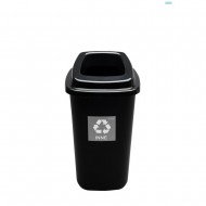 Cos plastic reciclare selectiva, capacitate 90l, PLAFOR Sort - negru cu capac negru - altele