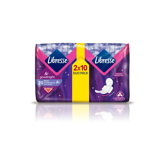 Absorbante de Noapte Libresse Duo Maxi 20 bucati