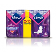 Absorbante de Noapte Libresse Duo Maxi 20 bucati