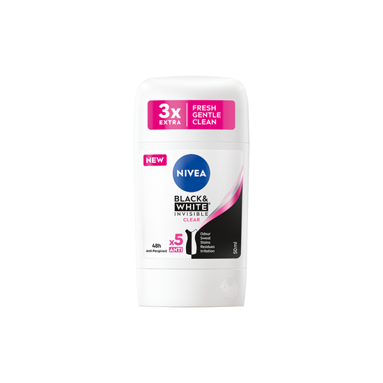Deodorant Stick NIVEA Feminin Alb & Negru Curat 50 ml