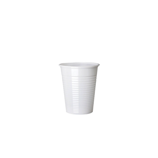 Pahare plastic albe 200 ml,100 buc/set