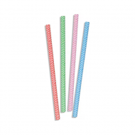 Set 20 paie plastic raiate colorate reutilizabile diametru 8 mm