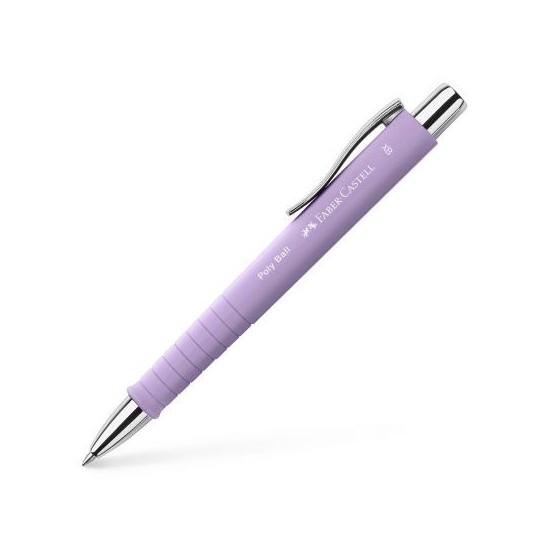 Pix cu mecanism si grip Faber-Castell Poly Ball, lila