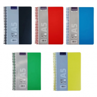 Caiet Paperland spiralat A5, 80 file, dictando COPERTA PLASTIC