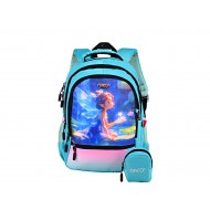 Ghiozdan DACO 38 cm Clasele I-IV Fairy Turcoaz – 3 Compartimente GH3011