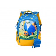 Ghiozdan  38 cm clasele I-IV galben/albastru albinute GH3012