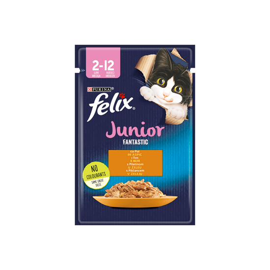 felix FANTASTIC Junior Hrana pentru Pisici cu Pui 85 g