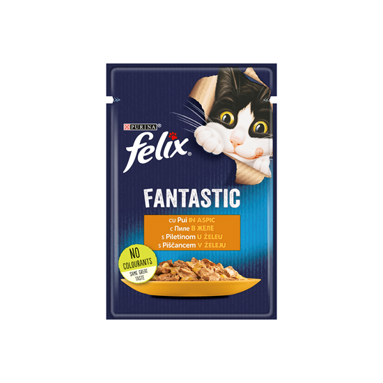 felix FANTASTIC Hrana pentru Pisici cu Pui in Aspic 85 g