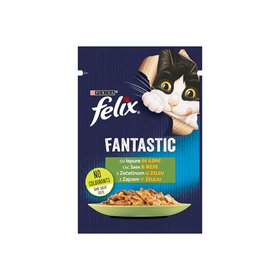 felix FANTASTIC Hrana pentru Pisici cu Iepure in Aspic 85 g
