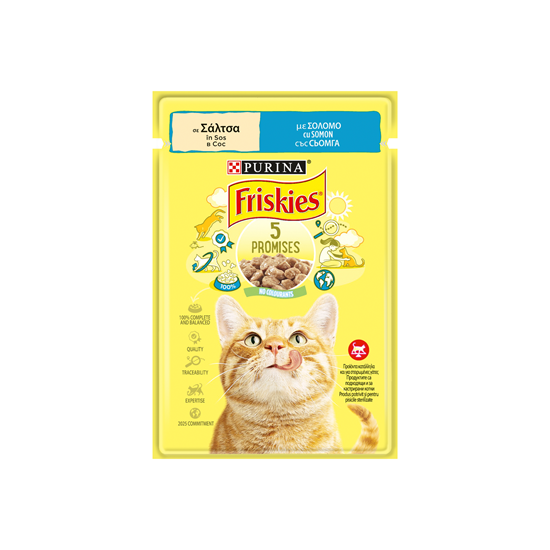 Friskies Hrana Umeda pentru Pisici cu Somon in Sos 85 g