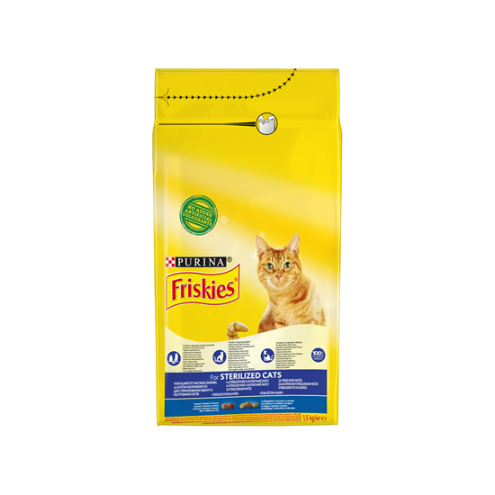 Friskies Hrana Uscata Pisici Sterile Somon si Legume 1,5 Kg