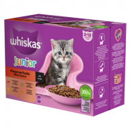 Whiskas Junior Hrană Umedă pentru Pisoi Selecții Clasice în Sos, 12 x 85 g