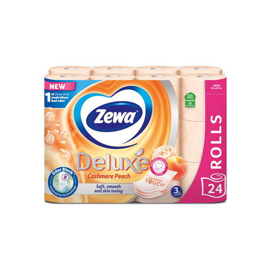 Zewa Deluxe Hartie Igienica Piersica 3 Straturi 24 bucati