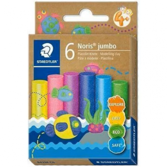 Plastilina Staedtler Noris Jumbo - 6 piese, stralucitoare