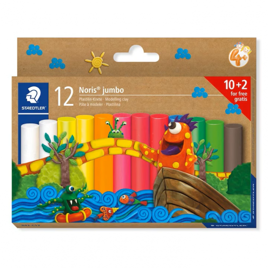 Plastilina 12 culori/set STAEDTLER Noris Jumbo