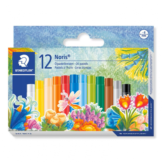 STAEDTLER Creta pastel cu ulei, Noris 241, 12 culori diferite