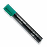 Marker permanent Staedtler Lumocolor Verde, set 10 buc