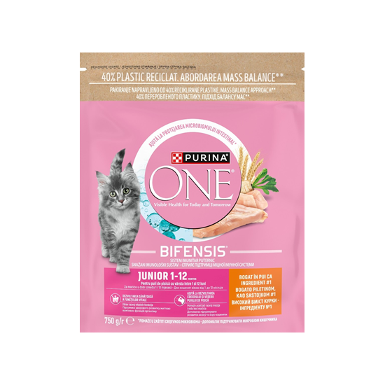 PURINA ONE Junior Hrana Uscata Pisici Pui 750 g