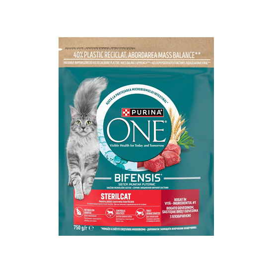 PURINA ONE Sterilcat Hrana Uscata Pisici Vita & Cereale 750 g