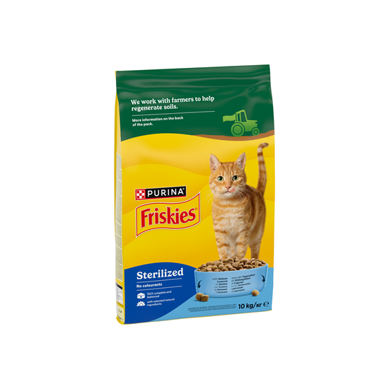 Friskies Hu Pisici Sterile cu Somon si Legume 10Kg