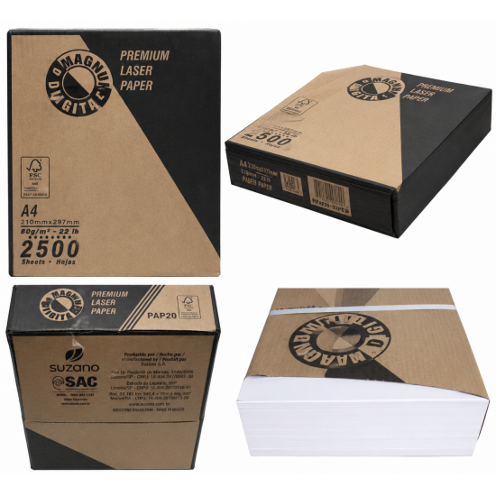 Hârtie copiator A4 Magnum Digital Premium, 80 g/mp, 2500 coli (5 topuri x 500 coli)