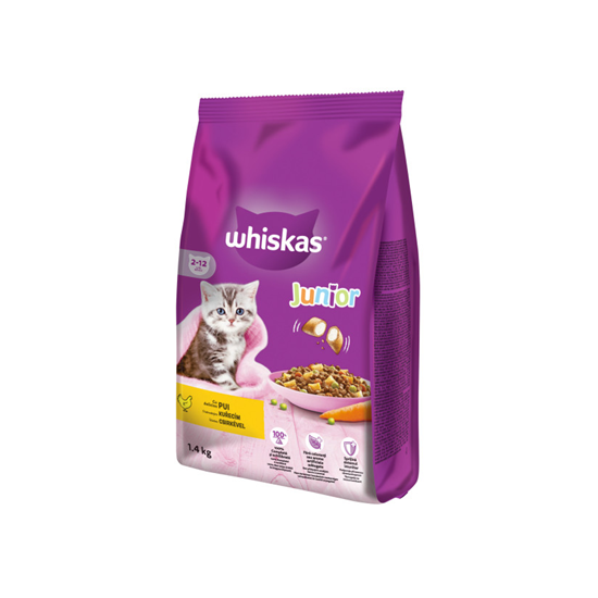 Whiskas Junior Hrană Uscată pentru Pisici cu Pui, 1,4 kg