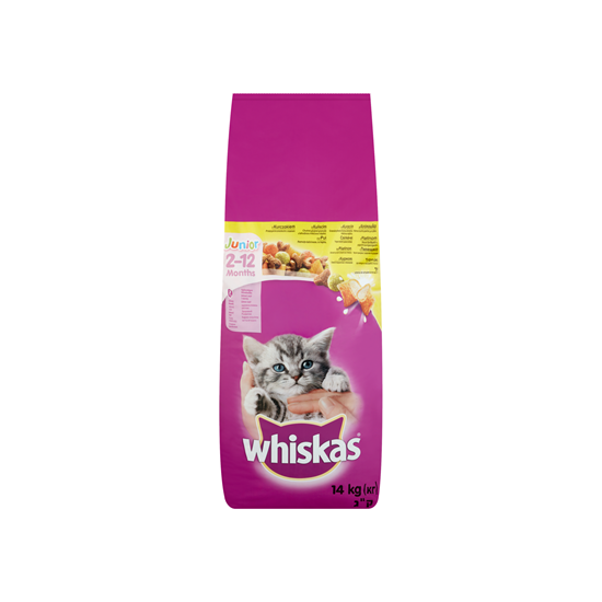 Whiskas Junior Hrană Uscată pentru Pisici cu Pui, 14 kg