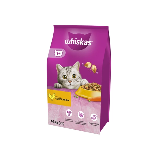 Whiskas Adult Hrană Uscată pentru Pisici cu Pui, 14 kg