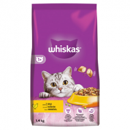 Whiskas Adult Hrană Uscată pentru Pisici cu Pui, 1,4 kg