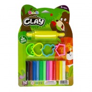 Set Plastilina inteligenta, Modelling Clay, 12 buc, Multicolor + accesorii modelare
