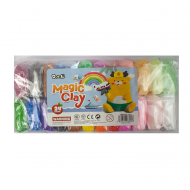 Set Plastilina inteligenta, Magic Clay, 24 pungi / set, multicolora