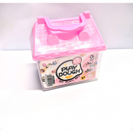 Plastilina "play dough" in cutie plastic forma casuta roz, 12 culori si accesorii