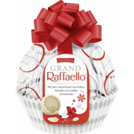 RAFFAELLO Grand ciocolată albă cu migdale și bucăți de cocos 125 g