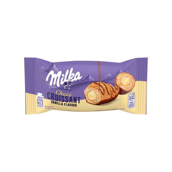Croissant cu crema vanilie, Milka, 14 x 50 g
