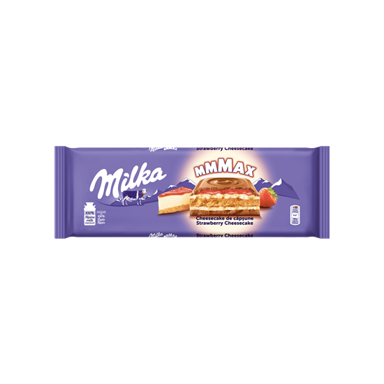 milka Ciocolata Cheesecake Capsuni 300 g