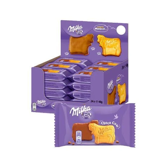 Biscuiti milka choco cow cu talpa de ciocolata, 24 bucati x 40 gr